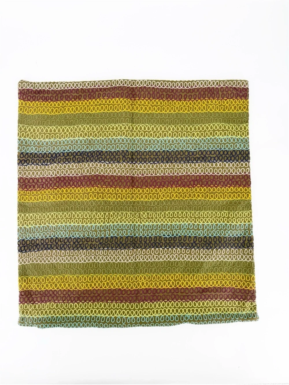 Pair Crate and Barrel Multi Color Doodle Accent Pillows